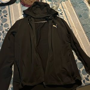 Black puma track sweater size XL in women
